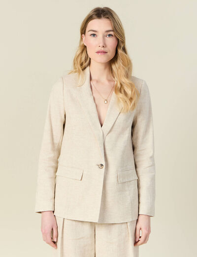 Veste esprit blazer sable femme