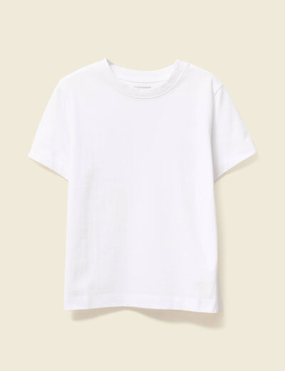 T-shirt manches courtes blanc femme
