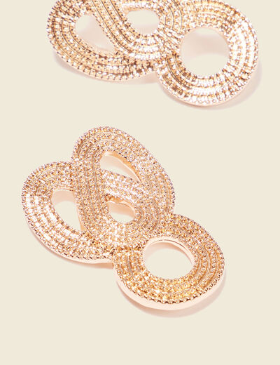 Boucles d'oreilles pendantes couleur or femme