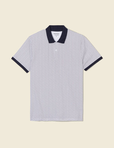 Polo manches courtes blanc homme