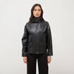 Blouson manches longues similicuir noir femme