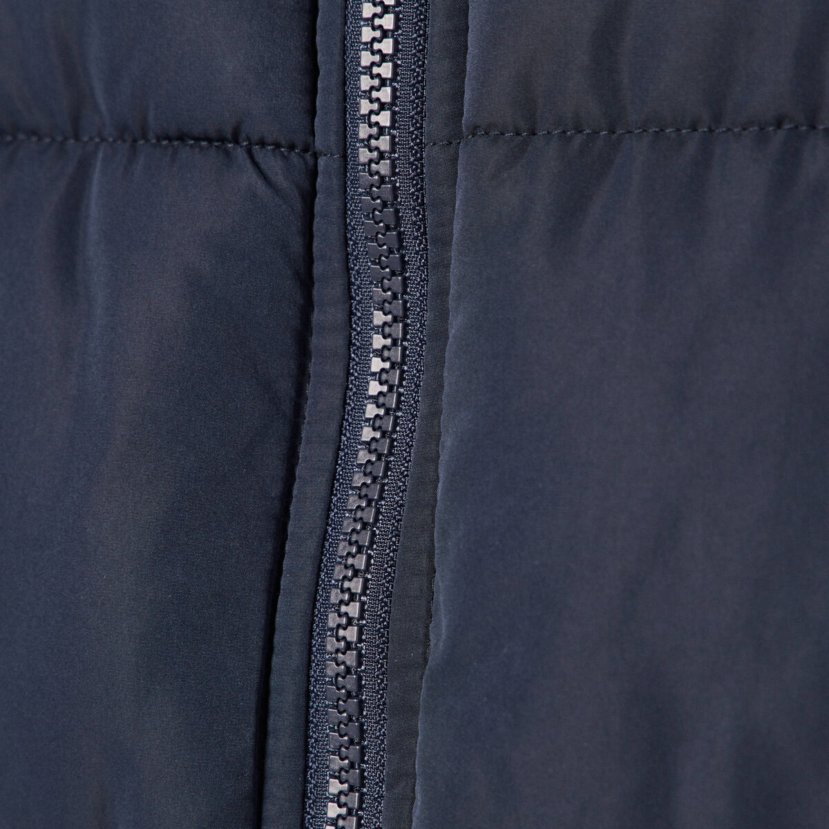 Doudoune droite zipp&eacute;e bleu marine homme
