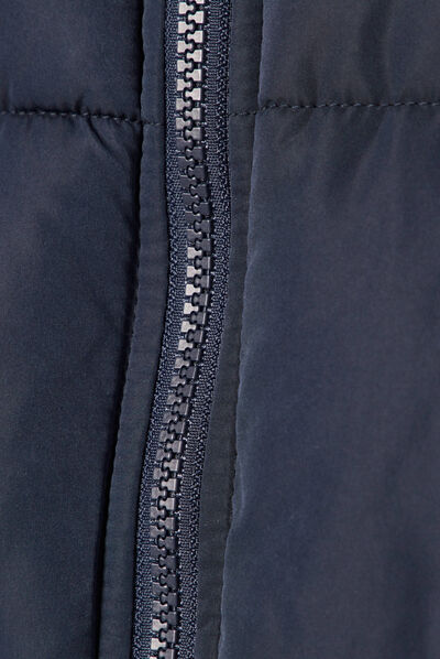 Doudoune droite zippée bleu marine homme