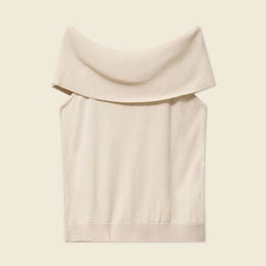 debardeur tricot sans manches creme femme Débardeur tricot sans manches creme femme