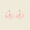 Boucles d'oreilles pendantes vieux rose femme