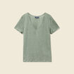 T-shirt éco-responsable vert kaki femme
