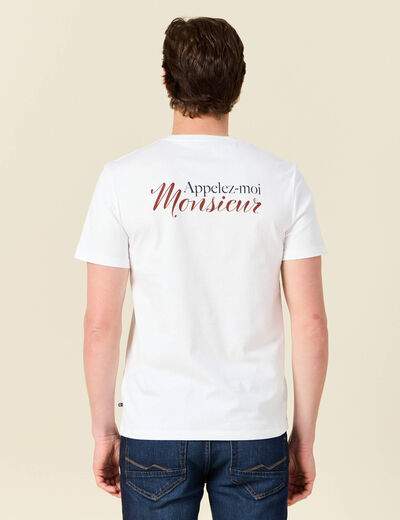 T-shirt éco-responsable blanc homme