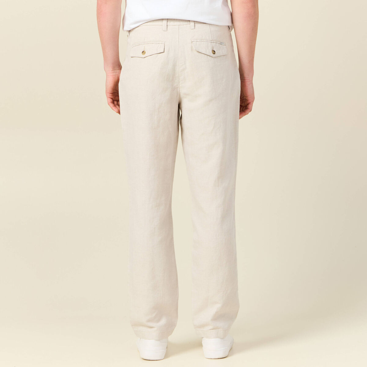 Pantalon chino straight beige homme