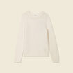 Pull manches longues perles ecru femme
