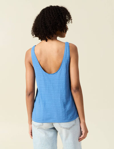 Débardeur sans manches bleu femme