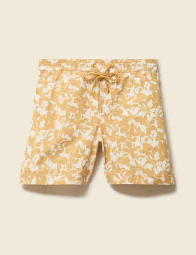 Maillot de bain doubl&eacute; jaune moutarde homme