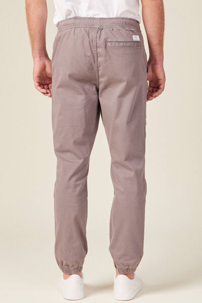 Pantalon battle élastiqué gris homme