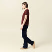 T-shirt manches courtes marron femme