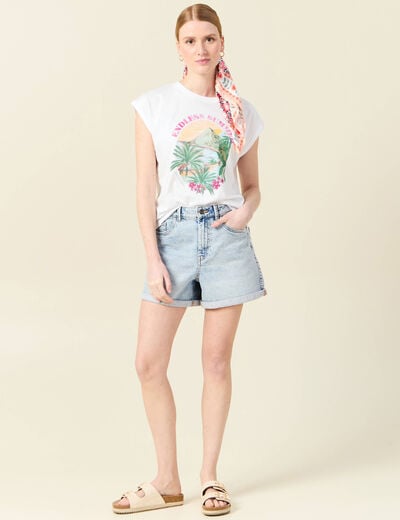 T-shirt éco-responsable blanc femme