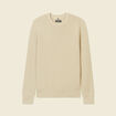 Pull manches longues col rond sable homme