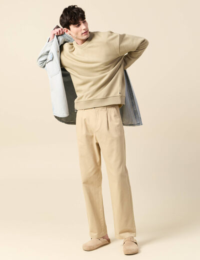 Sweat manches longues gris homme