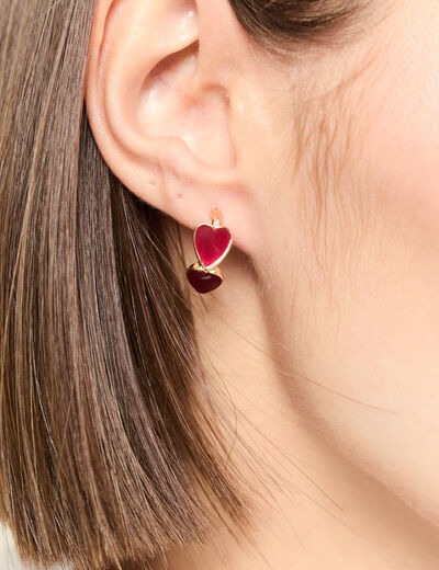 Boucles d'oreilles rouge femme
