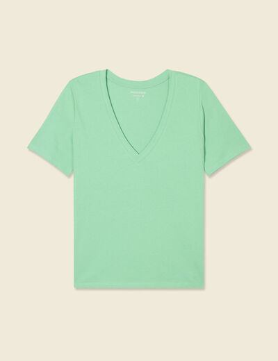 T-shirt manches courtes vert clair femme