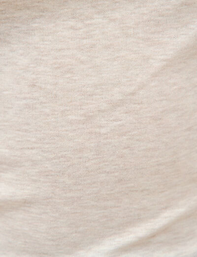 D&eacute;bardeur cintr&eacute; col rond beige femme