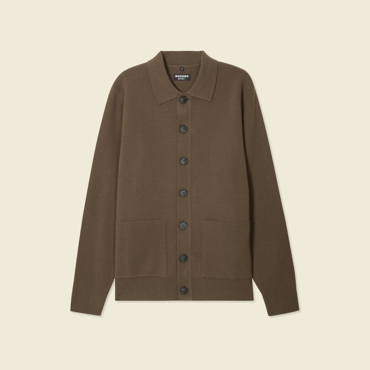 Gilet manches longues vert kaki homme