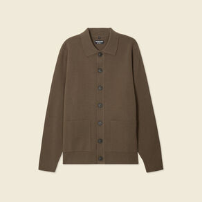 Gilet manches longues vert kaki homme