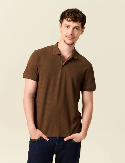 Polo éco-responsable marron homme