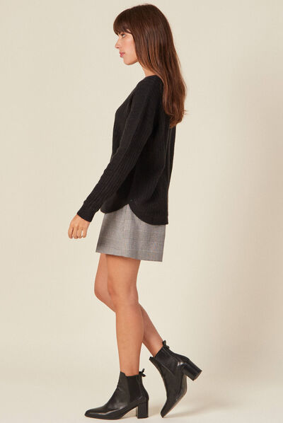 Pull éco-responsable noir femme