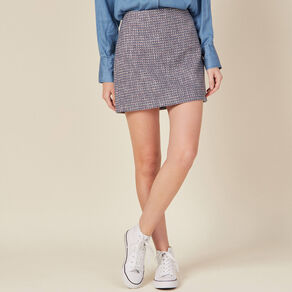 jupe trapeze bleu lavande femme Jupe trapèze bleu lavande femme