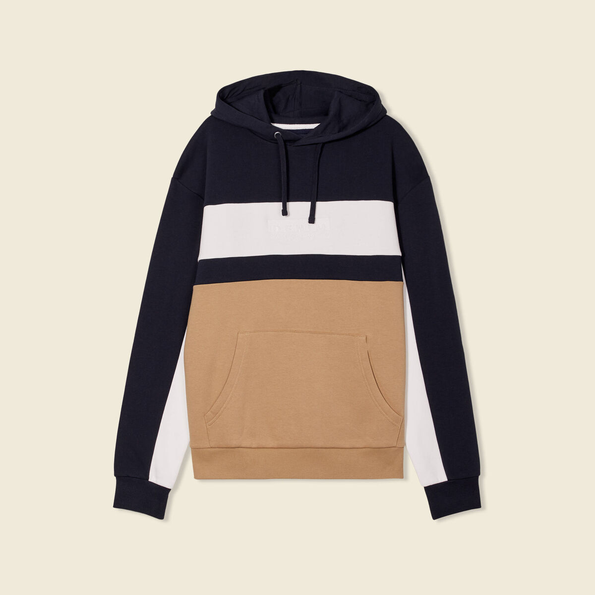 Sweat &agrave; capuche 1 poche bleu marine homme