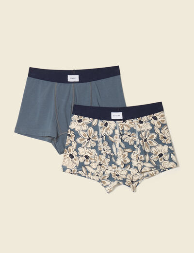 Lot 2 boxers vert foncé homme