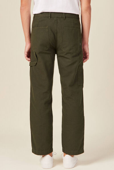 Pantalon large vert kaki homme