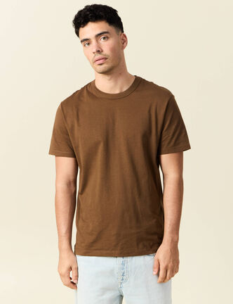 T-shirt éco-responsable marron homme