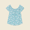 Blouse manches courtes blanc femme
