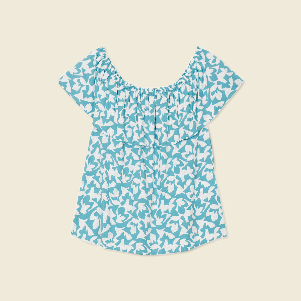 Blouse manches courtes blanc femme