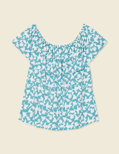 Blouse manches courtes blanc femme