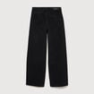 Jeans ample d&eacute;tails clout&eacute;s denim noir femme