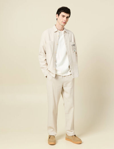 Pantalon chino gris homme