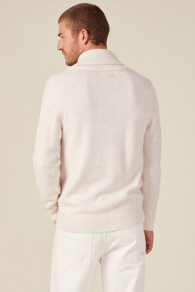 Pull éco-responsable ecru homme
