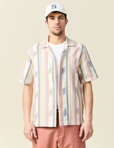 Chemise manches courtes bleu foncé homme