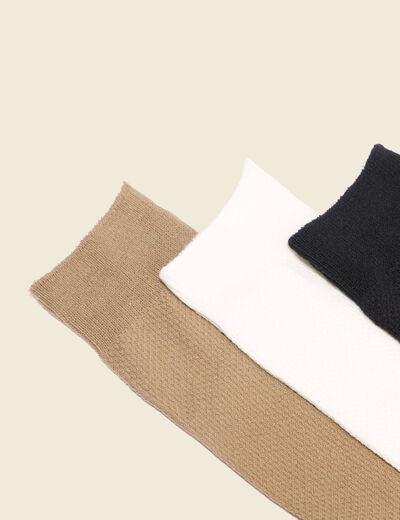 Lot de 3 paires de chaussettes marron homme