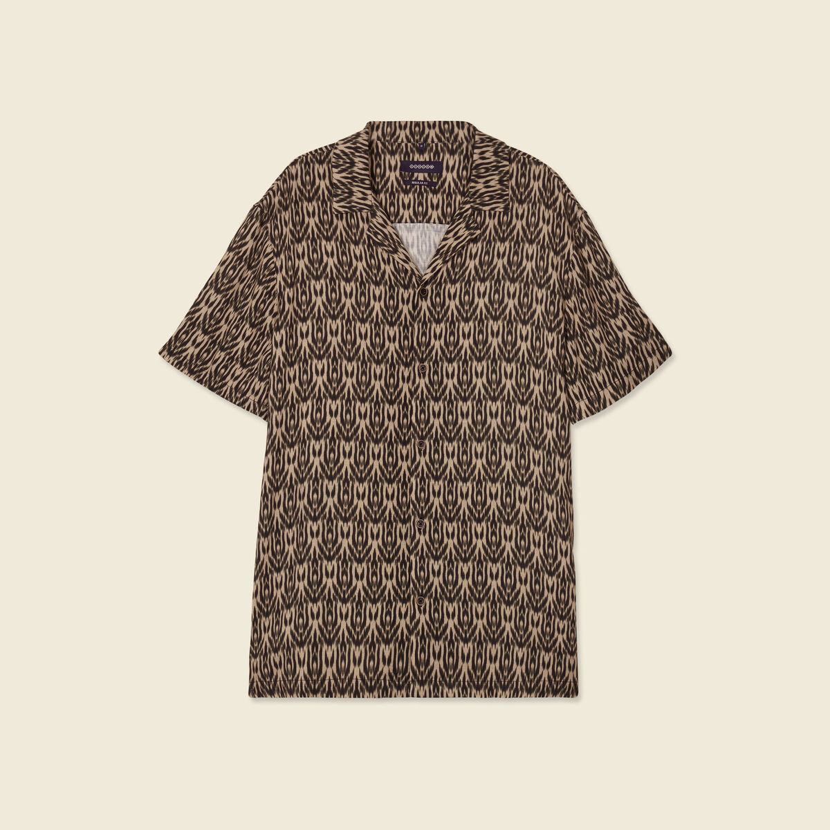 Chemise manches courtes beige homme