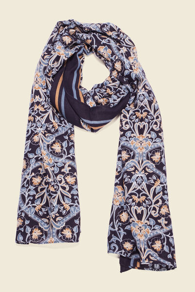 Foulard bleu marine homme