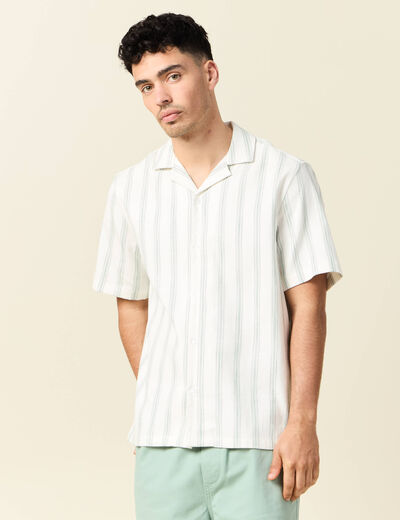 Chemise manches courtes vert homme