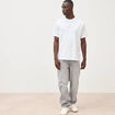 Jeans large longueur 34 en coton denim snow gris homme