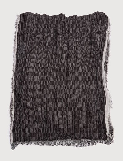 Foulard froiss&eacute; noir homme