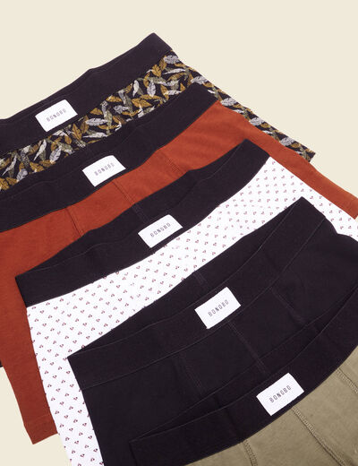 Lot 5 boxers noir homme