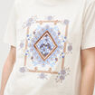 T-shirt en coton manches courtes ivoire femme