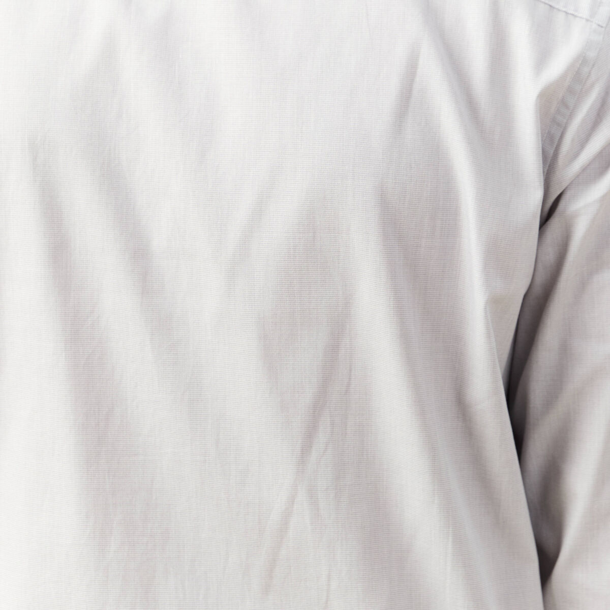 Chemise en coton manches longues gris fonc&eacute; homme