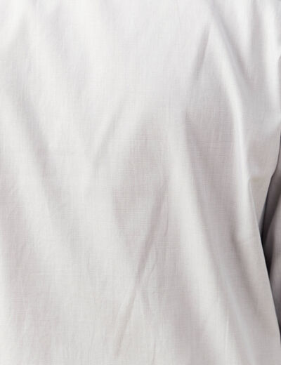 Chemise en coton manches longues gris fonc&eacute; homme