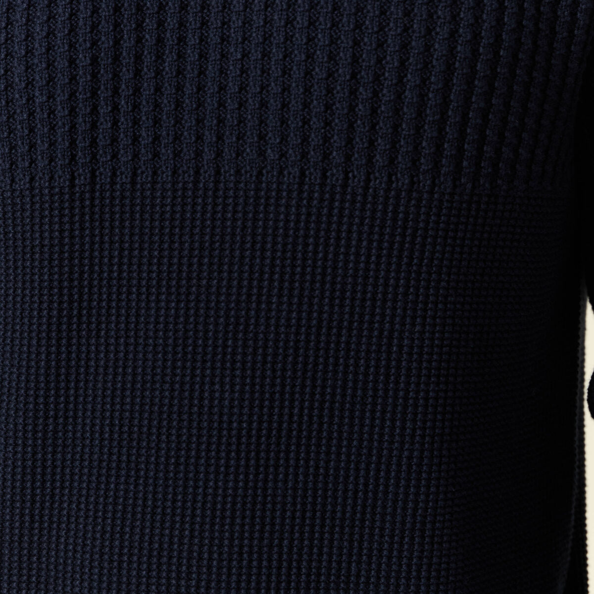 Pull manches longues fabriqué en France bleu marine homme